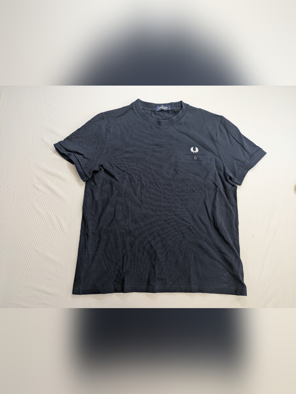 Fred Perry Mens Size L Short Sleeve Blue Pocket T-Shirt Crewneck